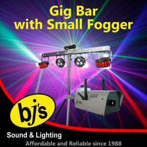 BJs Sound & Lighting Hire - Gig Bar with small fogger