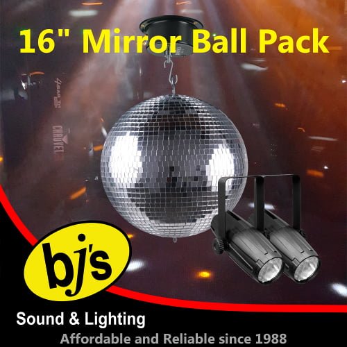 BJs Sound & Lighting Hire - 16inch mirror ball pack