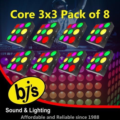 BJs Sound & Lighting Hire - Core3x3 8 pack
