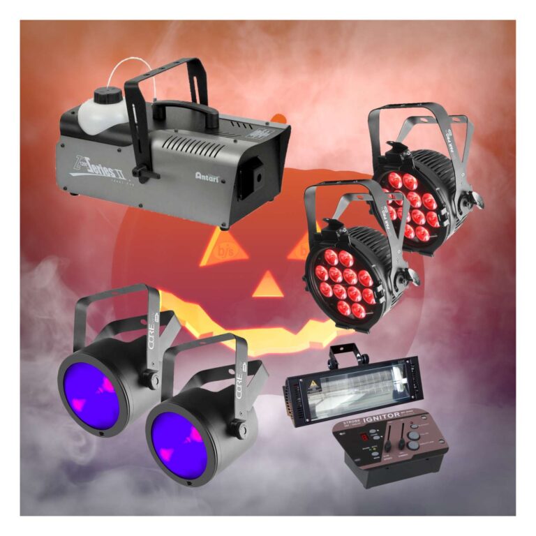 BJs Sound & Lighting Hire - Halloween Large Smoke Wash UV Strobe Pack bjs web