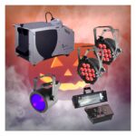 BJs Sound & Lighting Hire - Halloween Low Lying Smoke Wash UV Strobe Pack bjs web