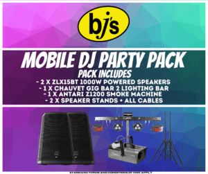 BJs Sound & Lighting Hire - MOBILE DJ PARTY PACK