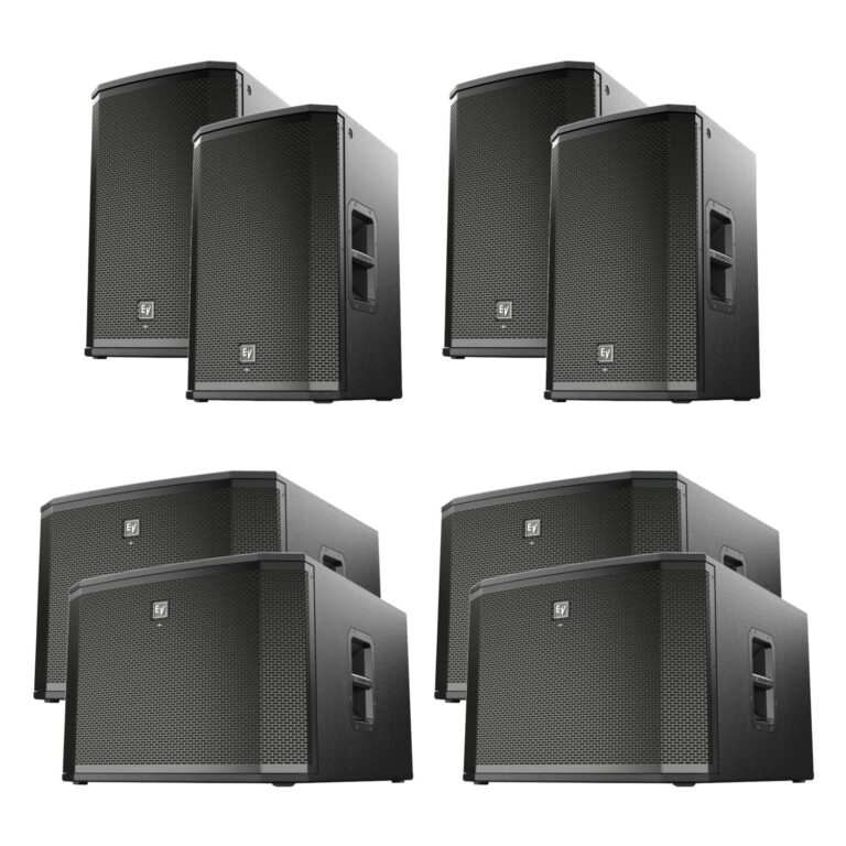 BJs Sound & Lighting Hire - Quad ETX12 Pack with Quad ETX15 Subs web