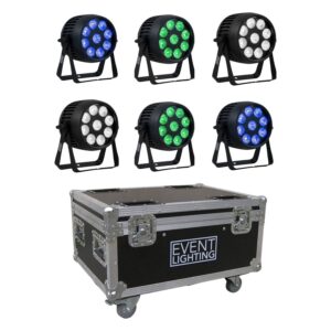 Event Lighting PAR9X12BH-IP Outdoor Battery Par 9x12w RGBWAU (Pack of 6)