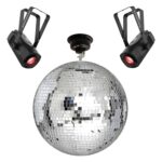 20" Mirror Ball Pack with 20w Colour Pinspots