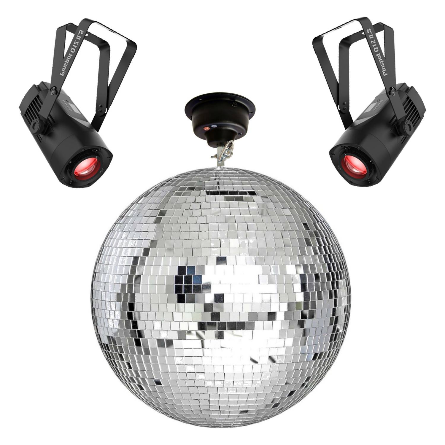16" Mirror Ball Pack with 20w Colour Pinspots