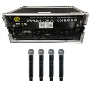 Shure SLXD24 Rack Kit with 4 x SLXD2 SM58 Wireless Microphones