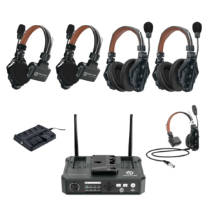 Hollyland Solidcom C1 Pro Wireless Intercom System - Hub with 4 x Wireless Headsets 1 x Wired Headset
