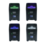 Event Lighting PAR4X12B2 - Indoor Battery Uplight Pro Par with 4 x 12W RGBWAUV LEDs - (PACK OF 4)