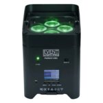 Event Lighting PAR4X12B2 - Indoor Battery Uplight Pro Par with 4 x 12W RGBWAUV LEDs