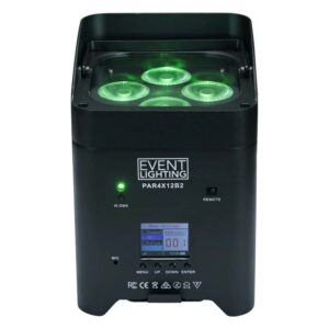Event Lighting PAR4X12B2 - Indoor Battery Uplight Pro Par with 4 x 12W RGBWAUV LEDs