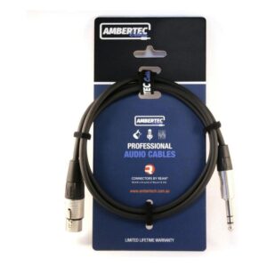 Ambertec Microphone Cable REAN XLR F to 6.35mm TRS - 1m