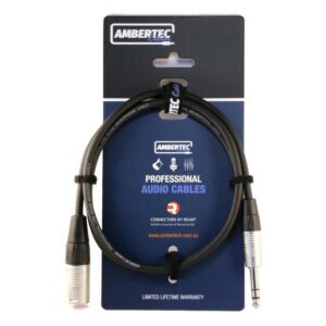 Ambertec Microphone Cable REAN XLR M to 6.35mm TRS - 1m