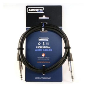 Ambertec 6.35mm TRS to 6.35mm TRS 1.5m Cable
