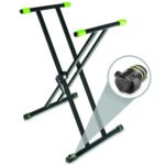 Gravity GKSX2 double braced keyboard stand x-frame w/ varifoot