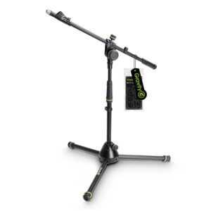 Gravity GMS4222B short mic stand w/ folding tripod base & 2 point adj tele boom
